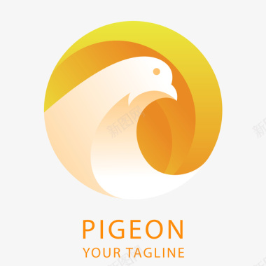 商业大气背景pigeonlogo图标图标