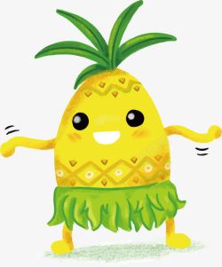 水果派对跳草裙舞的菠萝高清图片