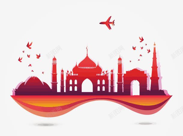 印度城市png免抠素材_88icon https://88icon.com 8月15日 India 印度 印度独立日 建筑 房子 文化 独立日 矢量印度独立日 红色 节日 飞机 飞鸟