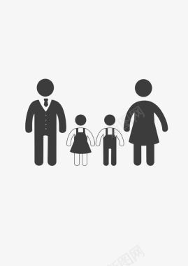 扁平家庭人物图标图标