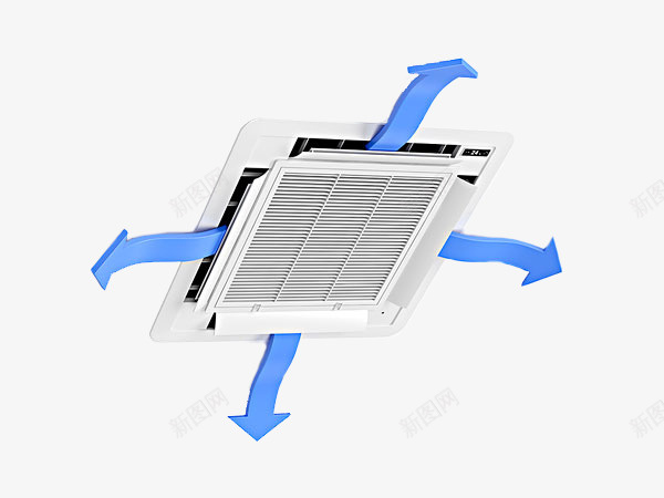 实物中央空调出风口蓝色箭头png免抠素材_88icon https://88icon.com 中央空调 出风口 制冷 汽车空调 空调 空调安装 蓝色箭头