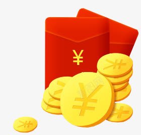 手绘扁平风格红包金币png免抠素材_88icon https://88icon.com 扁平 红包 金币 风格