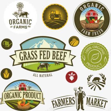 农产品农产品标签图标图标