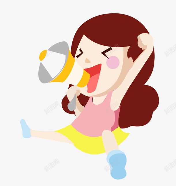 卡通手绘可爱拿着喇叭的女孩png免抠素材_88icon https://88icon.com 卡通 卡通手绘可爱拿着喇叭的女孩 可爱 号外号外 呐喊 呼叫 喇叭 女孩 手绘 拿着喇叭的女孩