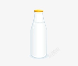 透明玻璃牛奶瓶素材