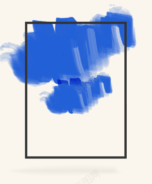 蓝色水彩创意商务边框背景矢量图背景