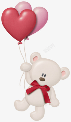 礼物熊小熊和气球高清图片