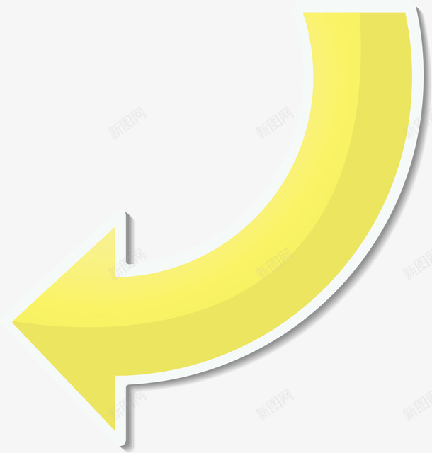 四分之一圆箭头矢量图ai免抠素材_88icon https://88icon.com 四分之一圆箭头 回旋箭头 旋转箭头 黄色箭头 矢量图
