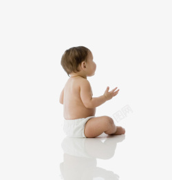 坐着着的宝宝可爱风格小宝宝坐着的背影图案高清图片