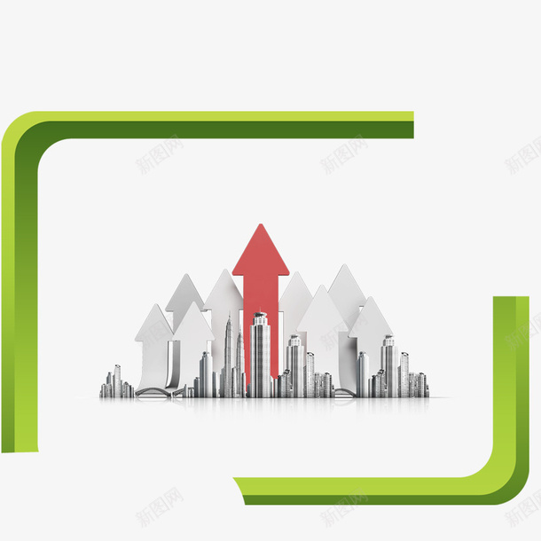 科技元素png免抠素材_88icon https://88icon.com 方框 楼房 科技 箭头 高楼