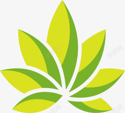 精美绿色树叶logo矢量图图标图标