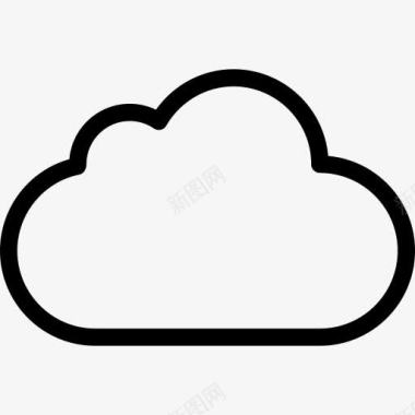 存储云iCloud线图标标志保存服图标