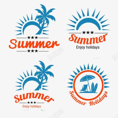 打折标帖海岛旅游logo图标图标