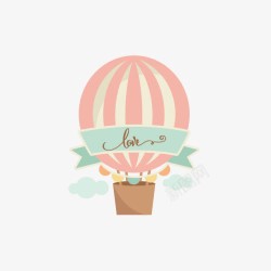 卡通热气球素材