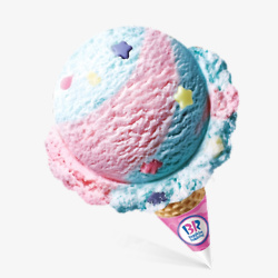 冰淇淋球粉色星星装饰冰淇淋球高清图片