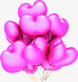 粉色气球实拍元素素材