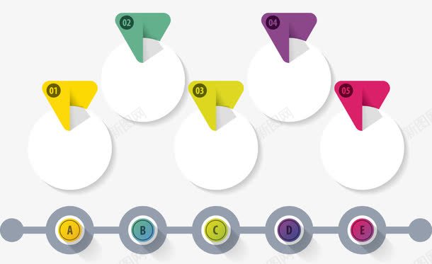 PPTPPT元素PPT模板png免抠素材_88icon https://88icon.com 几何形状 圆形 年表 时间线 时间轴 立体