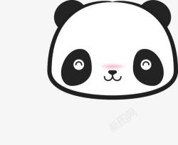 黑色熊猫大熊猫头像高清图片