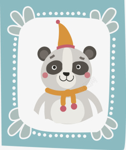 涂鸦相框卡通动物熊猫相框高清图片