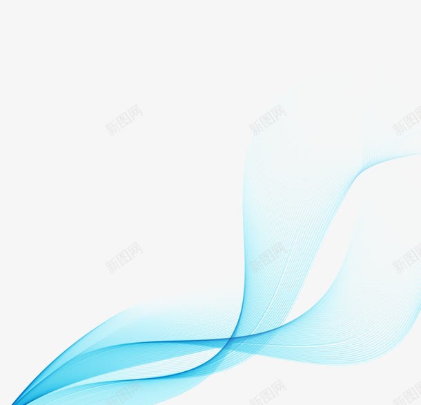 蓝色起伏线png免抠素材_88icon https://88icon.com 密集 排列 淡蓝色 线条 细长 美感 起伏 起伏线 飘逸