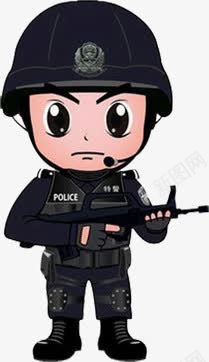 卡通人物特警png免抠素材_88icon https://88icon.com 卡通人物 特警 警察