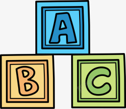 ABC字母积木素材