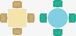 四人四人桌平面图高清图片