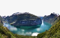 世界名胜古迹设计挪威峡湾山水植被风景图高清图片
