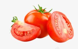 鲜红的西红柿切开的西红柿水果素材