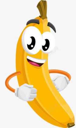 搞笑香蕉卡通可爱香蕉高清图片