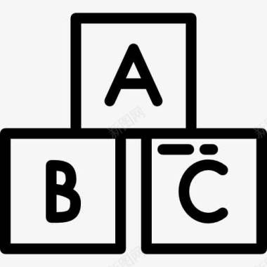 粉色的字母图片ABC图标图标