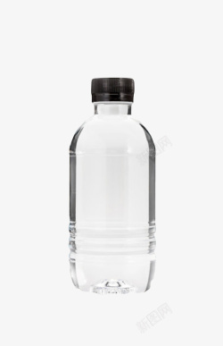 透明解渴黑色盖子的塑料瓶饮用水素材