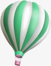 绿色清新漂浮热气球png免抠素材_88icon https://88icon.com 清新 漂浮 热气球 绿色
