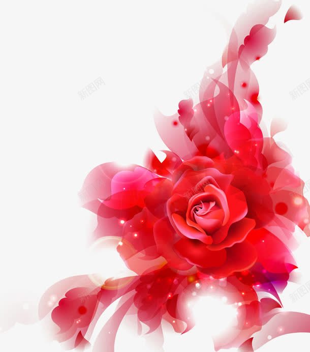 梦幻玫瑰png免抠素材_88icon https://88icon.com 手绘 梦幻 梦幻花朵 玫瑰 玫瑰花 红玫瑰 红色玫瑰 花卉 花朵