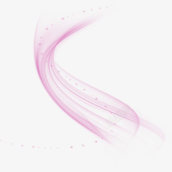 粉色曲线炫光效果元素素材