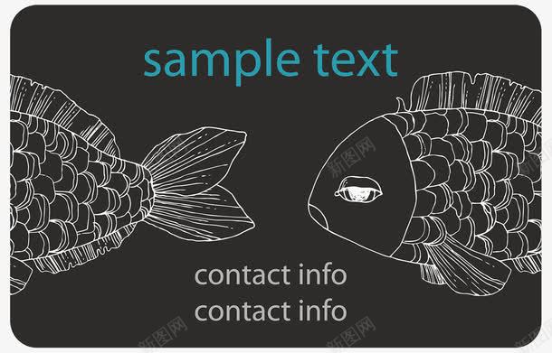 手绘鱼名片矢量图eps免抠素材_88icon https://88icon.com 卡片 可爱 名片 底纹 手绘 时尚 海鲜 海鲜名片 白线 简约 线条 背景 花纹 餐饮 鱼儿 鱼纹 矢量图