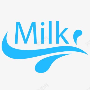 母亲节艺术字体牛奶艺术字体图标图标