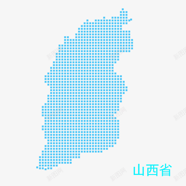 山西省地图png免抠素材_88icon https://88icon.com png图形 地图 山西省 点状 蓝色 装饰