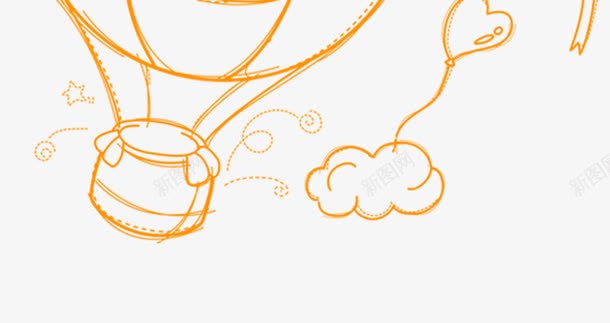 卡通手绘气球云朵图元素png免抠素材_88icon https://88icon.com 云朵 卡通 卡通元素 手绘 气球 热气球