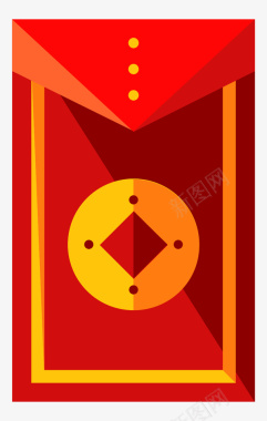 古风红灯笼红色中国风春节红包图标图标