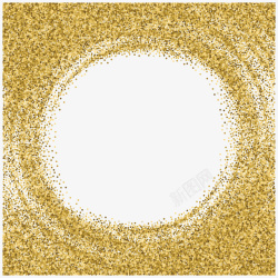 金色流沙圆形边框矢量图素材