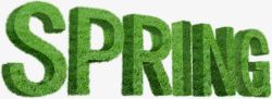 绿树创意春天字母素材