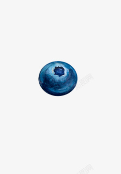 蓝色泼墨设计一颗蓝莓高清图片