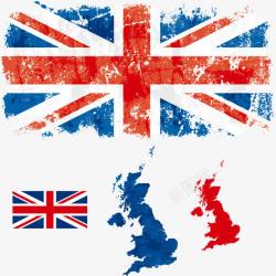 英国国旗地图素材