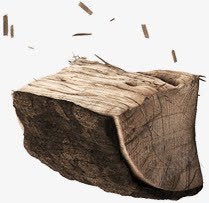 木块木桩劈开的木桩素材