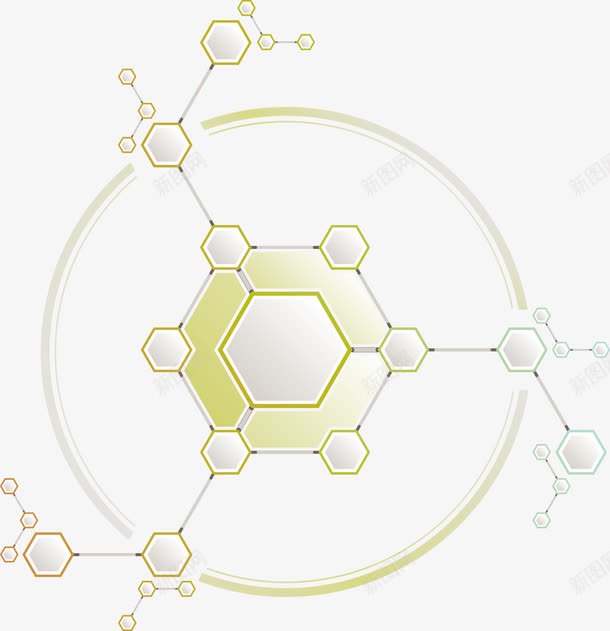 创意分子结构矢量图ai免抠素材_88icon https://88icon.com 分子结构 创意分子 化学元素 化学结构 矢量化学 矢量图