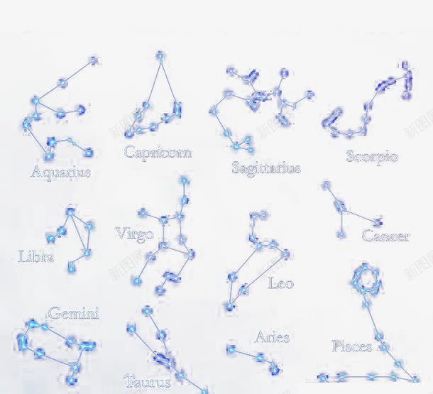 十二星座png免抠素材_88icon https://88icon.com 十二星座图案 方位 星空 行星 运势