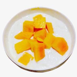 芒果酸奶甜品素材