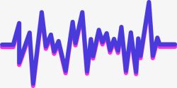 心跳波动声波线电波线图标高清图片