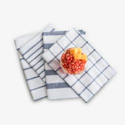 格子条纹日式餐布高清图片